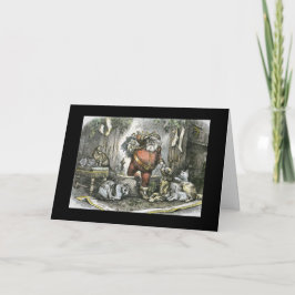 Tarjeta Festiva La llegada del santo Nicholas