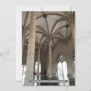 Tarjeta Festiva La Lonja de Palma de Mallorca, España, en una