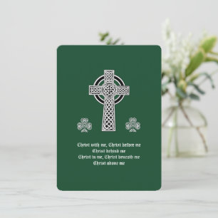 Tarjeta Festiva La Lorica de la Oración de San Patricio (corta)