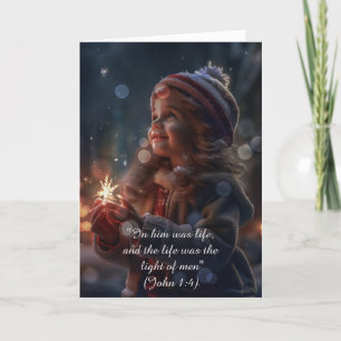 Tarjeta Festiva La luz de los Navidades personalizados masculinos