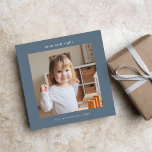 Tarjeta Festiva La luz del amor Dusty Azul Hanukkah 2 Photo Square<br><div class="desc">Amor Light Dusty Azul Hanukkah 2 Photo Square Holiday Card</div>