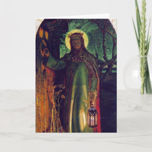 Tarjeta Festiva La luz del mundo. William Holman Hunt. 1854 (Anverso)