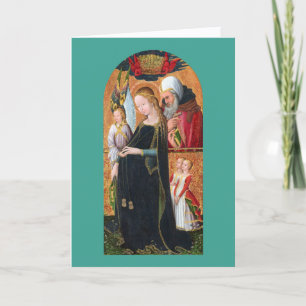Tarjeta Festiva La Madonna Esperante con San José
