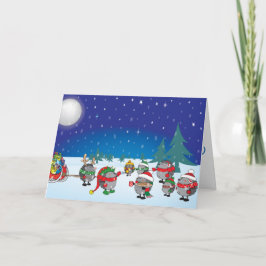 Tarjeta Festiva La magia de los Navidades de Hedgehog