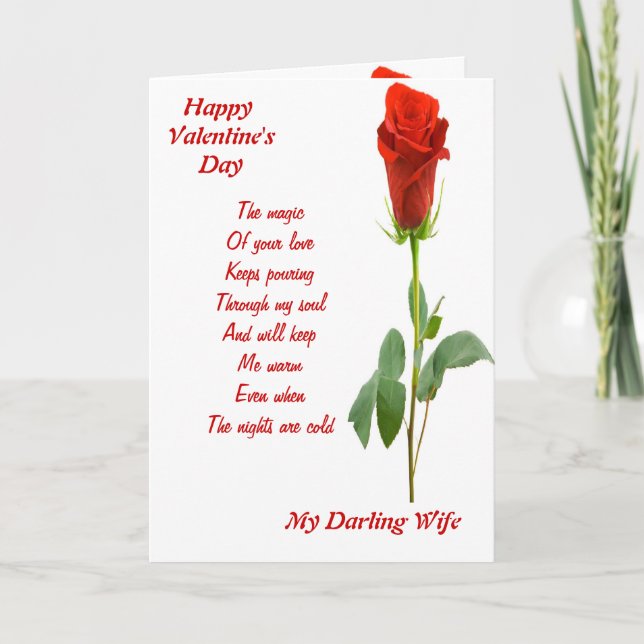 Tarjeta Festiva La magia de tu esposa amorosa (Anverso)