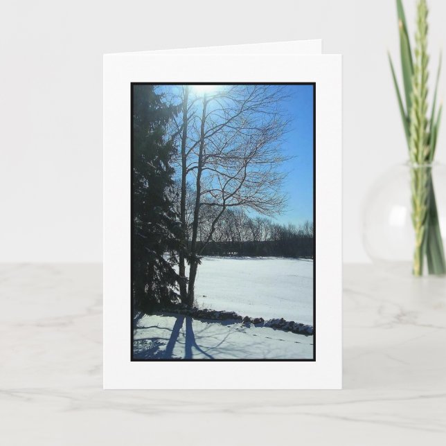 Tarjeta Festiva La mañana del invierno (Anverso)