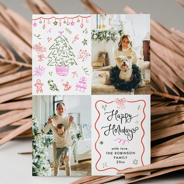 Tarjeta Festiva La mano del marco ondulado de la agitación es rara (Subido por el creador)