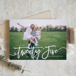 Tarjeta Festiva La mano puso letras a una foto 2018 de la Feliz