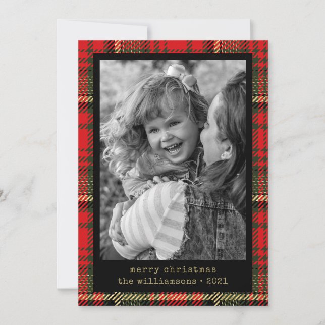 Tarjeta Festiva La máquina de escribir moderna, roja y con papel d (Anverso)