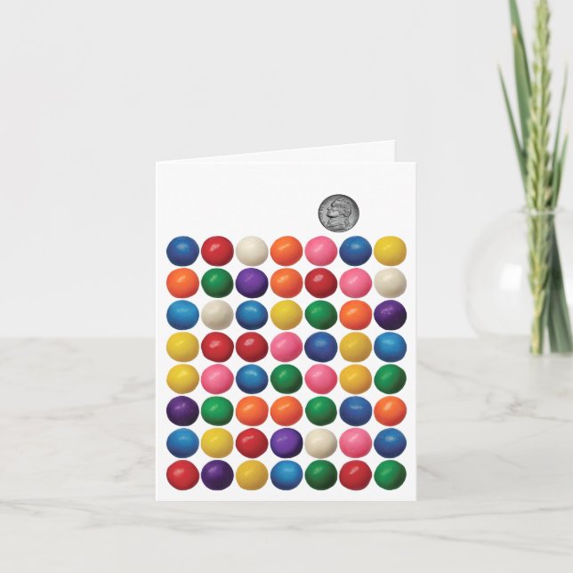 Tarjeta Festiva La Máquina Gumball (Anverso)