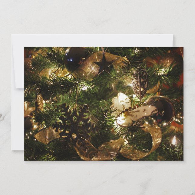 Tarjeta Festiva La mariposa de los Navidades (Anverso)