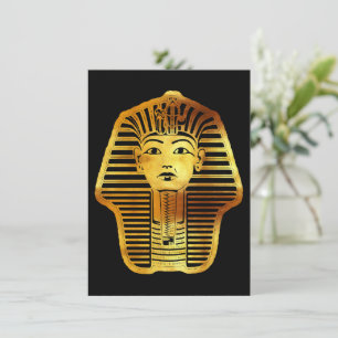 Tarjeta Festiva La máscara egipcia de oro de Tutankhamun