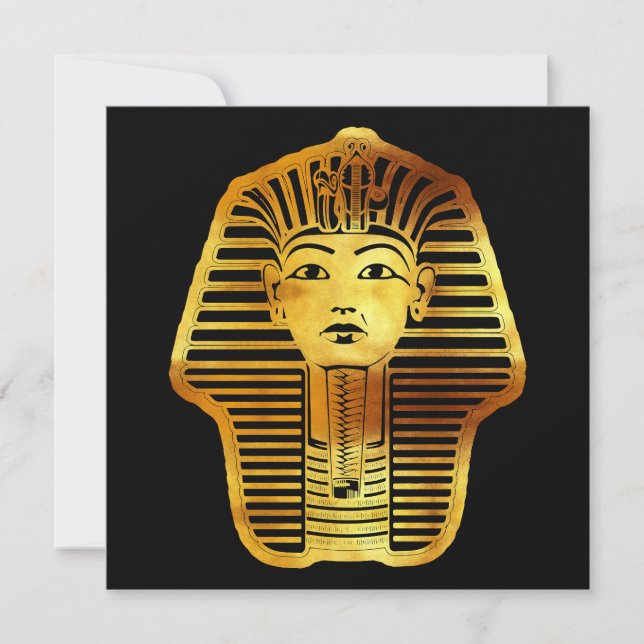 Tarjeta Festiva La máscara egipcia de oro de Tutankhamun (Anverso)