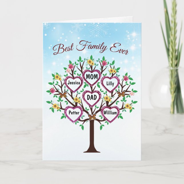 Tarjeta Festiva La mejor familia de todas (Anverso)