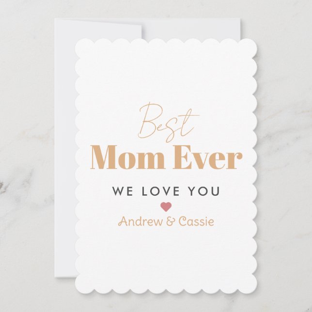 Tarjeta Festiva La mejor madre de todos los tiempos (Anverso)