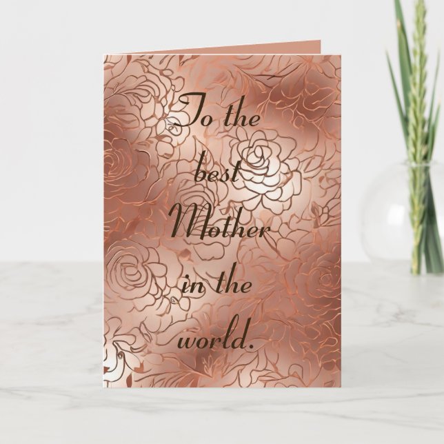 Tarjeta Festiva La mejor madre del mundo (Anverso)