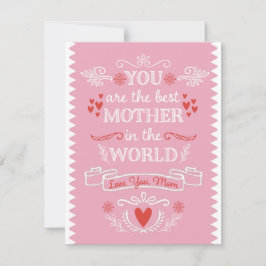 Tarjeta Festiva La mejor madre del mundo