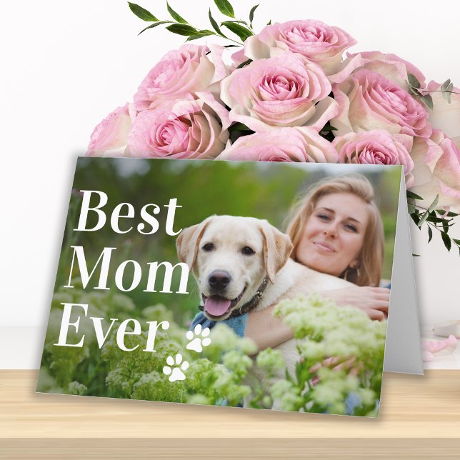 Tarjeta Festiva La mejor mamá de los Personalizados modernos perro (Subido por el creador)