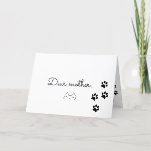 Tarjeta Festiva La mejor mamá del gato en el mundo 