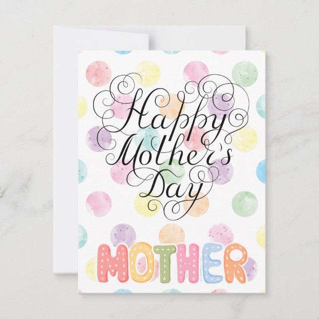 Tarjeta Festiva La mejor mamá del mundo  (Anverso)