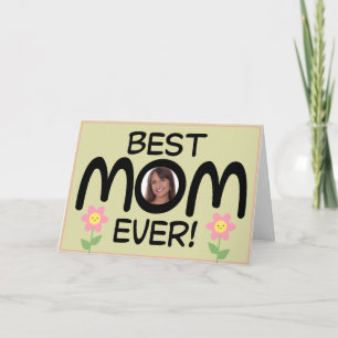 Tarjeta Festiva La mejor mamá del mundo Tu foto aquí