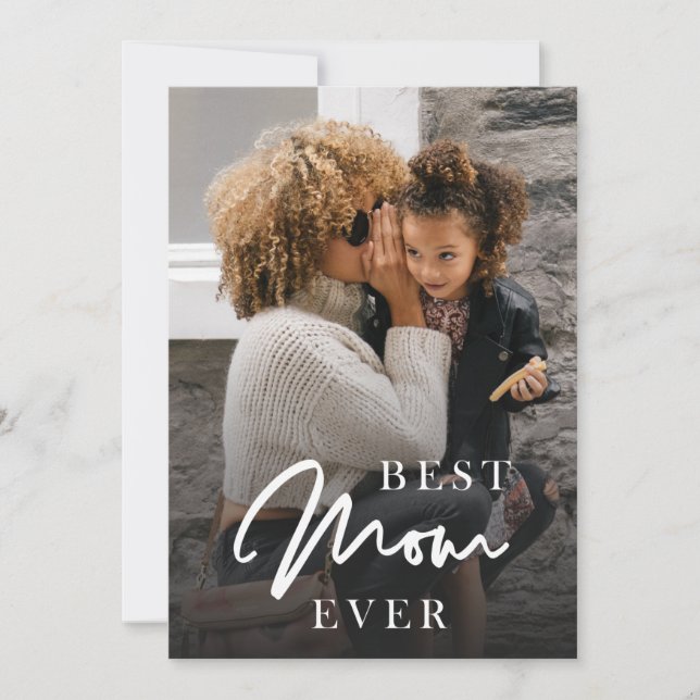 Tarjeta Festiva La mejor mamá Día de la Madre de fotos personaliza (Anverso)