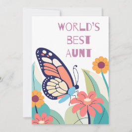 Tarjeta Festiva La mejor tía del mundo