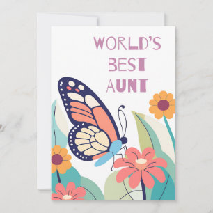 Tarjeta Festiva La mejor tía del mundo