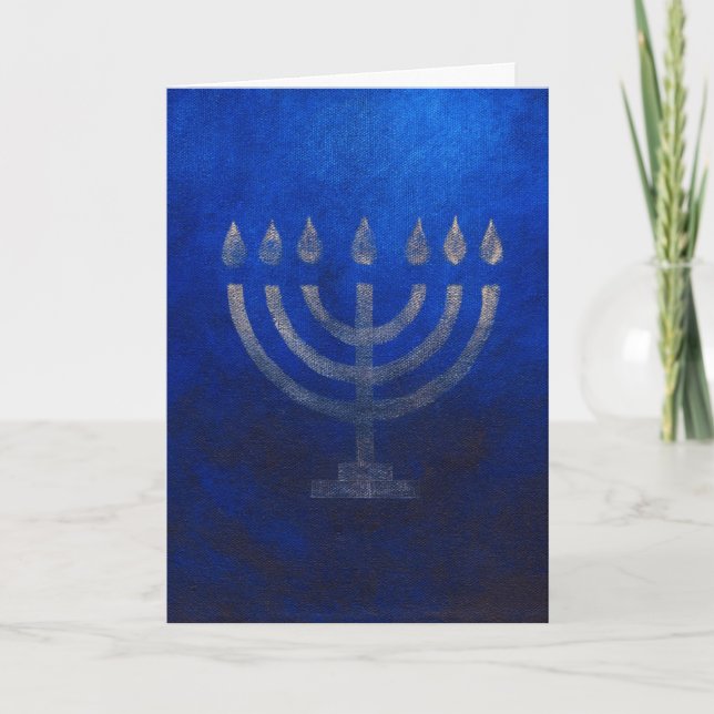 Tarjeta Festiva La Menorah (Anverso)