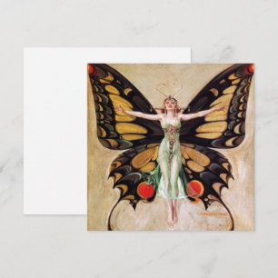 Tarjeta Festiva La metamorfosis de la chica flapper a mariposa 192