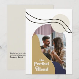 Tarjeta Festiva "La Mezcla Perfecta" Boda Geométrica Moderna Boho