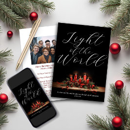 Tarjeta Festiva La moderna luz cristiana de los Navidades del mund