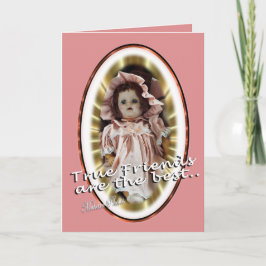 Tarjeta Festiva La muñeca antigua Patty personaliza como usted