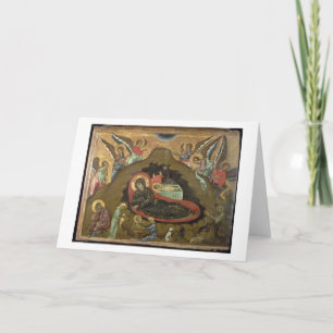 Tarjeta Festiva La natividad, (aceite en el panel)