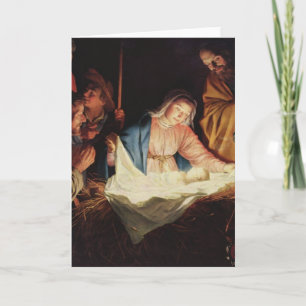 Tarjeta Festiva La natividad de Jesús - Gerard van Honthorst