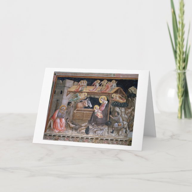 Tarjeta Festiva La natividad, detalle a partir de la vida de la (Anverso)