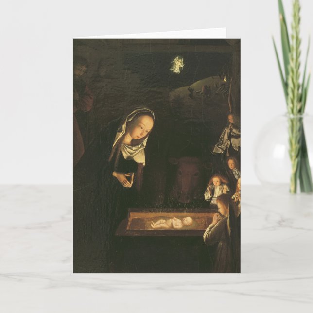 Tarjeta Festiva La natividad en la noche (Anverso)