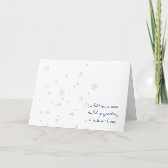 Tarjeta Festiva La nieve pacífica cae (Anverso)