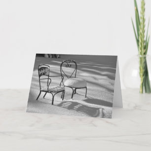 Tarjeta Festiva La nieve preside negro y blanco