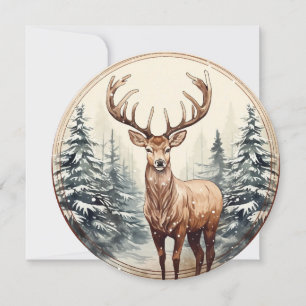 Tarjeta Festiva La nieve silenciosa - Un momento de Navidades de W
