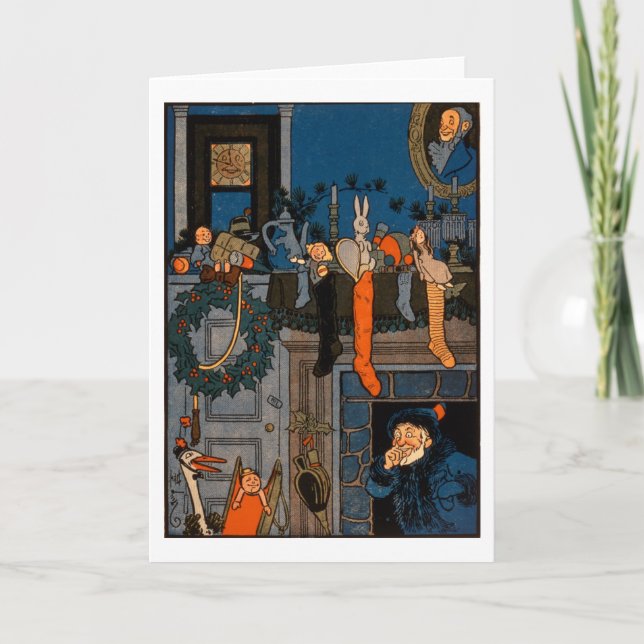 Tarjeta Festiva La noche antes del navidad, por Denlow, 1903 (Anverso)