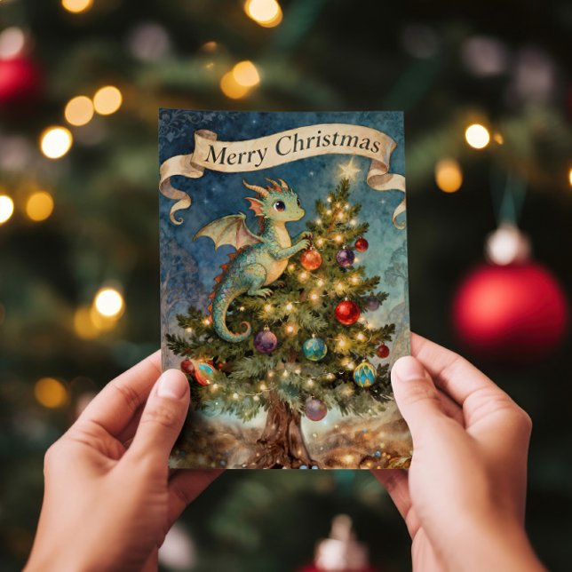 Tarjeta Festiva La Nochebuena de un Dragón (Subido por el creador)
