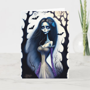 Tarjeta Festiva La Novia de Halloween
