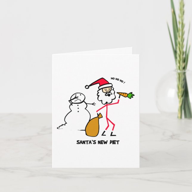 Tarjeta Festiva La nueva dieta de Santa (Anverso)
