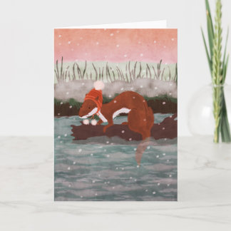 Tarjeta Festiva La nutria del río
