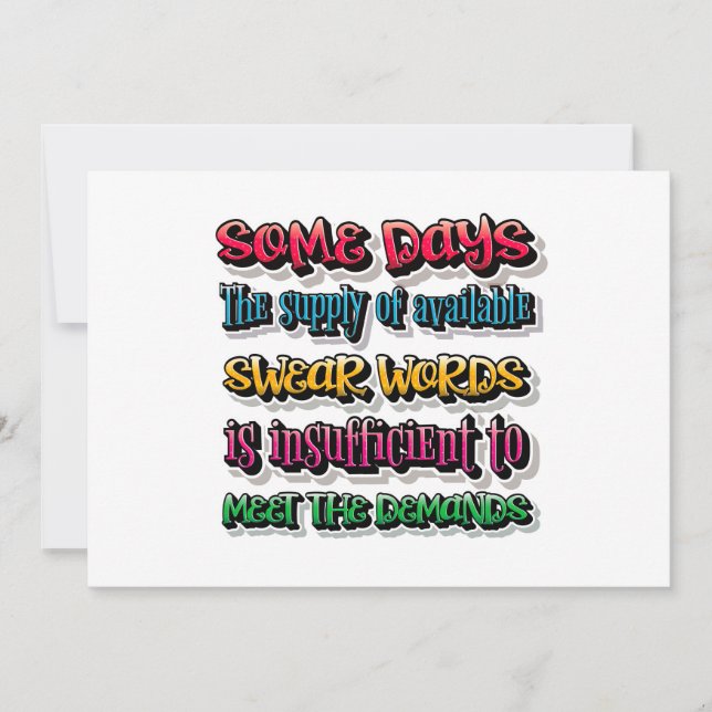 Tarjeta Festiva La Oferta De Palabras Dulces Disponibles Es Insufi (Anverso)