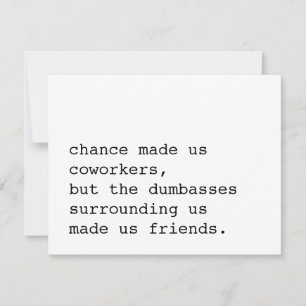 Tarjeta Festiva la oportunidad nos hizo compañeros de trabajo / ta