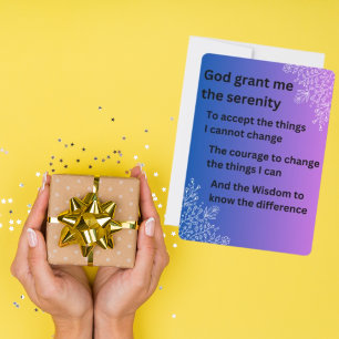 Tarjeta Festiva La oración de la serenidad