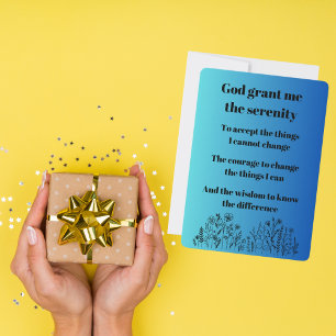Tarjeta Festiva La Oración de la Serenidad - Inspirador