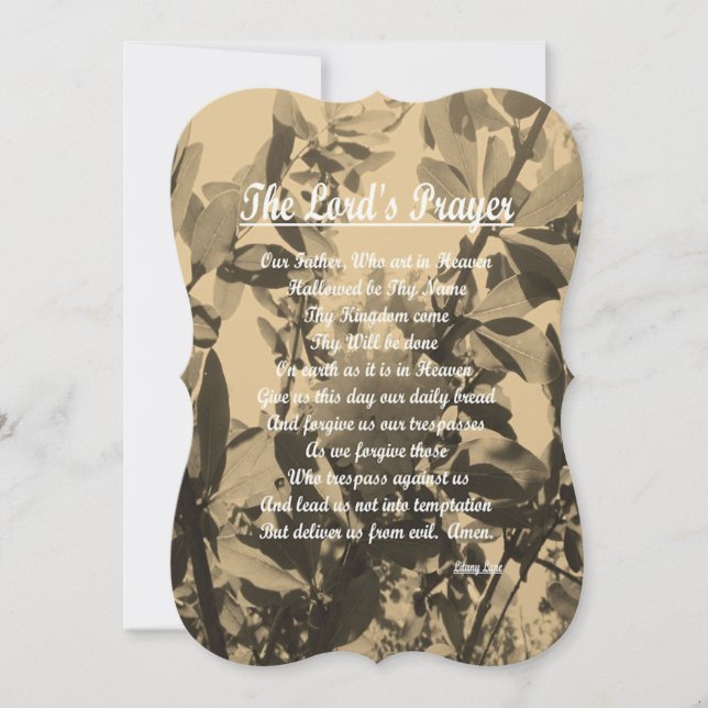 Tarjeta Festiva La oración de los señores (Anverso)